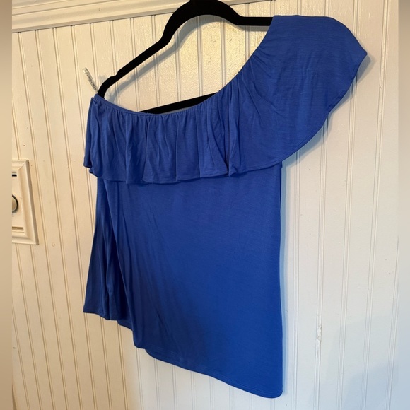 Lilly Pulitzer One Shoulder ruffle Medium Top - Picture 1 of 5